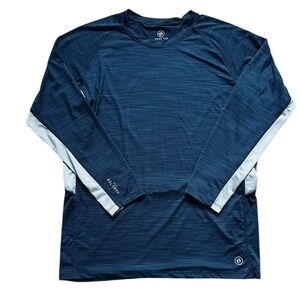 HANG TEN blue and gray long sleeved UV Protection casual swim surf shirt XL